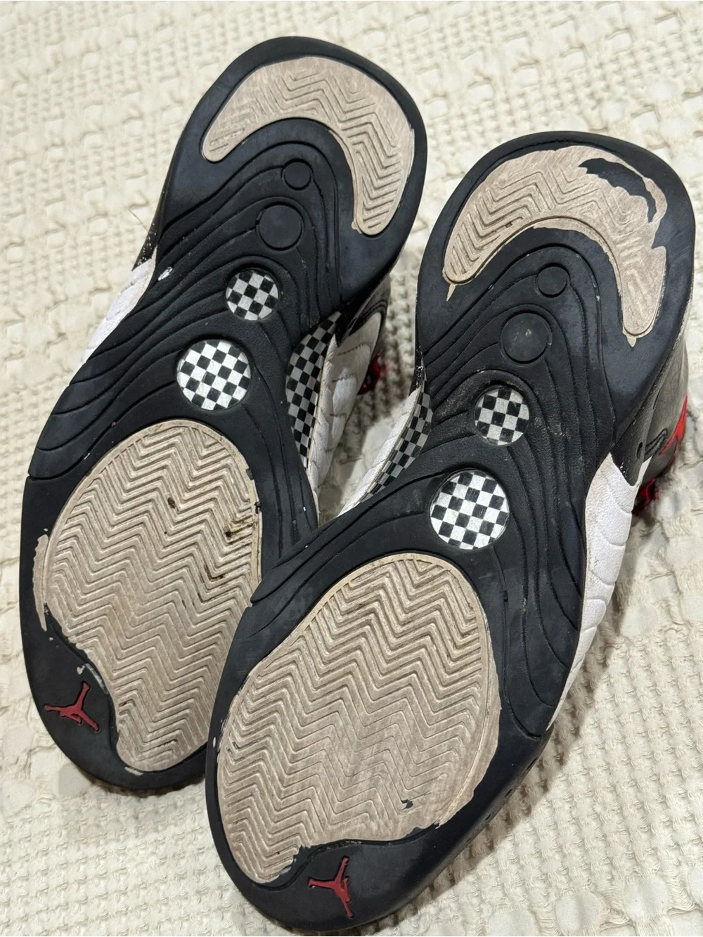JORDAN Jumpman Pro Black, White & Red High-Top Sneakers